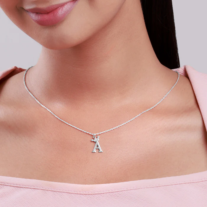 Silver Personalised Crown Initial Pendant - Image 3