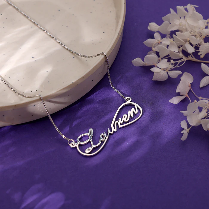 Silver Personalised Infinite Promises Pendant - Image 3