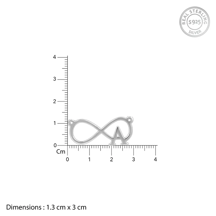 Silver Personalised Infinity Initial Necklace - Image 4