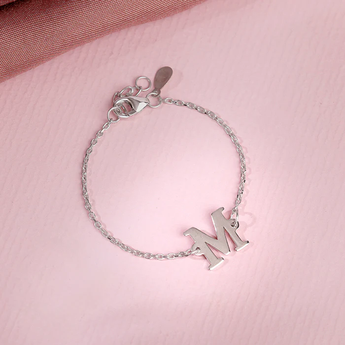 Silver Personalised Initial Kids Bracelet (0 - 2 Years) - Image 2