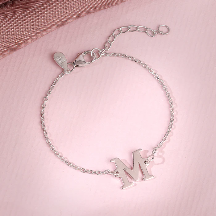Silver Personalised Initial Kids Bracelet (2 - 8 Years) - Image 2