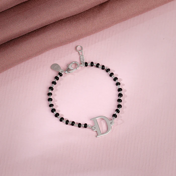 Silver Personalised Initial Nazariya Kids Bracelet (0 - 2 Years) - Image 2