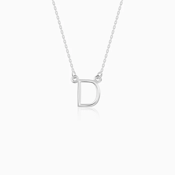 Silver Personalised Initial Necklace