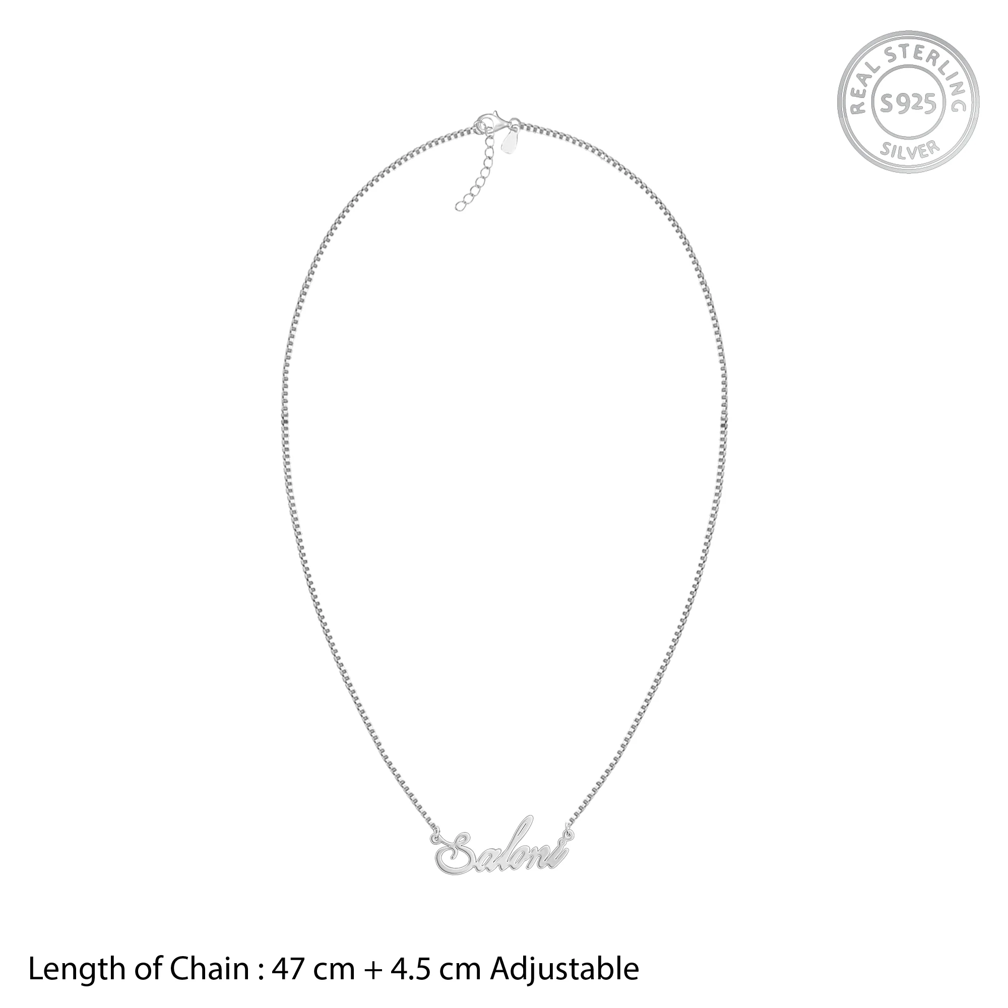 Silver Personalised Eternal Necklace - Image 7