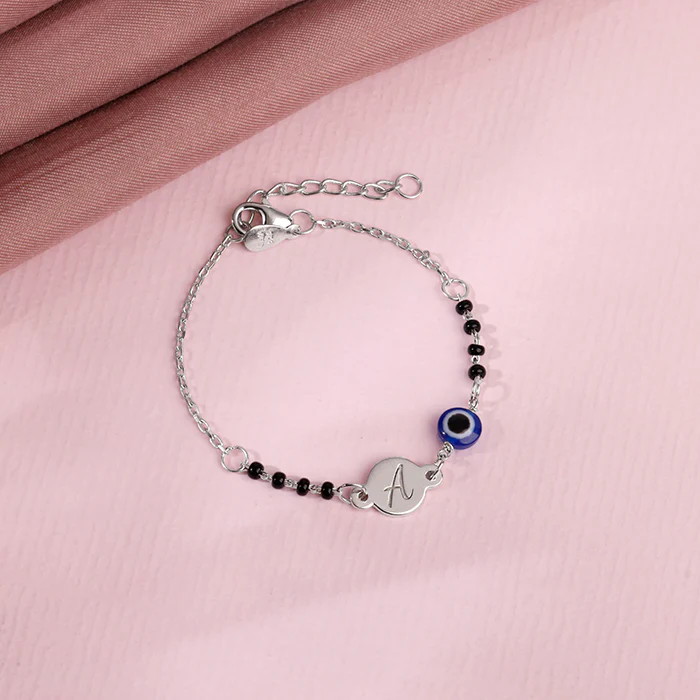 Silver Personalised Nazariya Kids Bracelet (2 - 8 Years) - Image 2