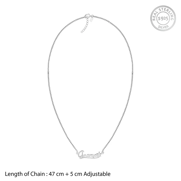 Silver Personalised Star Necklace - Image 5