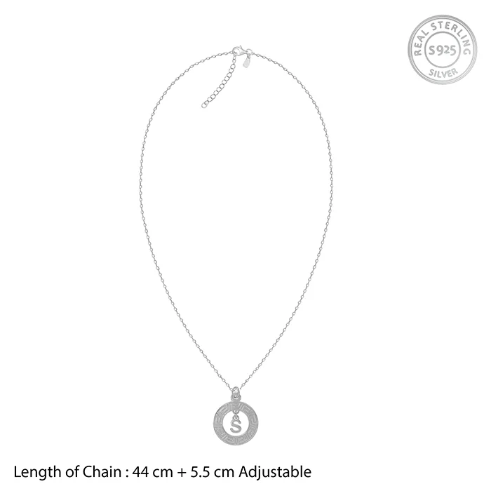 Silver  Personalised The Letter Initial Necklace - Image 6