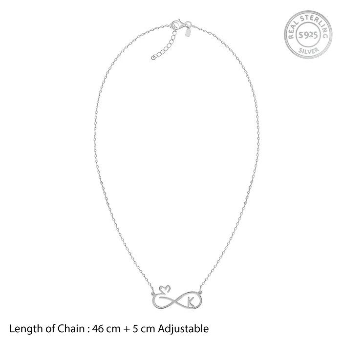 Silver Personalised To Infinity Necklace - Image 6