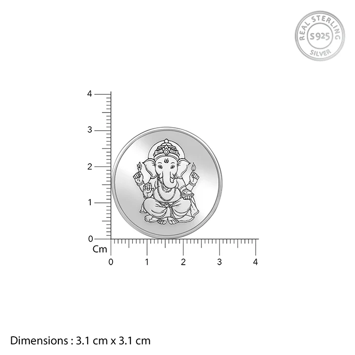 Silver Personalised Vinayak Coin in Hindi - Image 4
