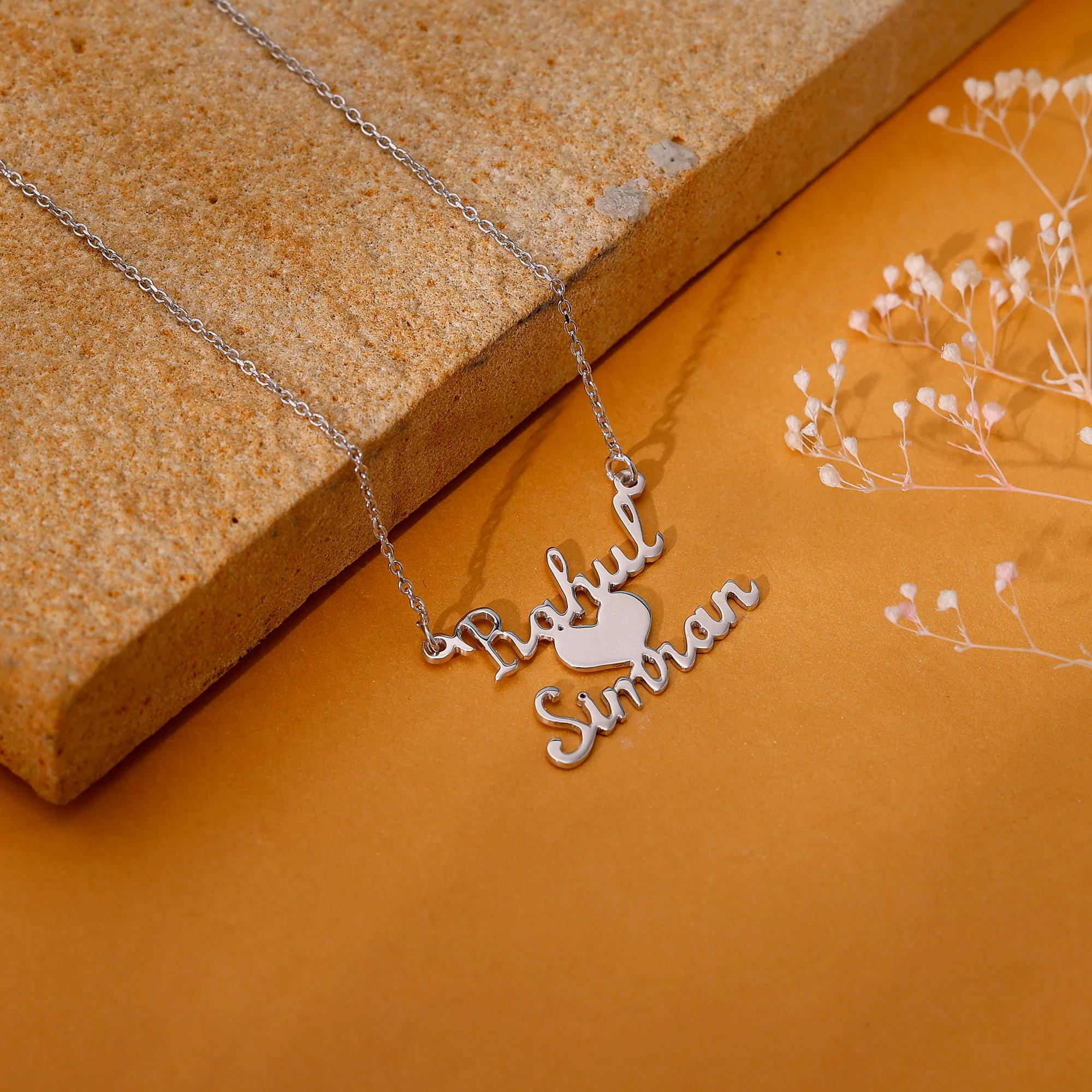 Silver Personalised We Two Pendant - Image 2