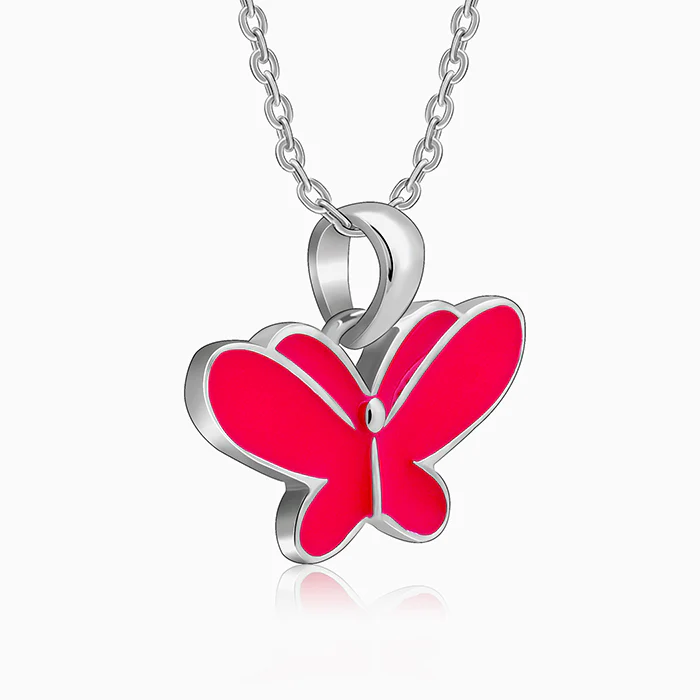 Silver Pookie Butterfly Kids Pendant With Link Chain - Image 4