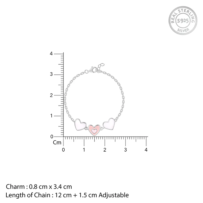 Silver Pookie Hearts Kids Bracelet (0 - 1 Years) - Image 4