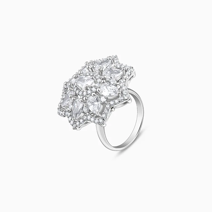 Silver Precious Petals Ring