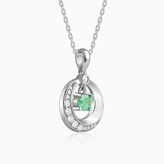 Silver Prettified Pendant With Link Chain - Image 4