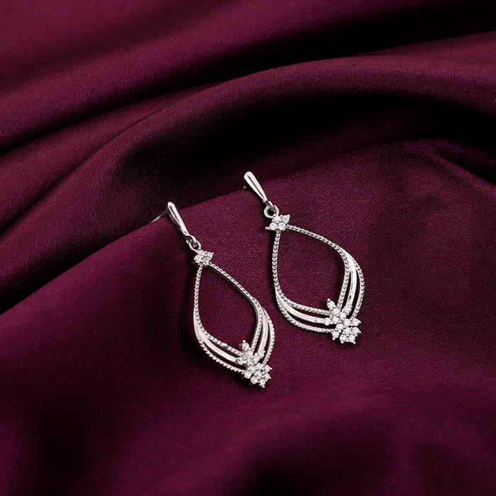 Silver Princess Earrings - Image 2
