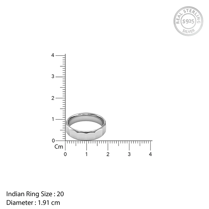 Silver Pure Force Hammered Ring For Him (Size 20) - Image 4