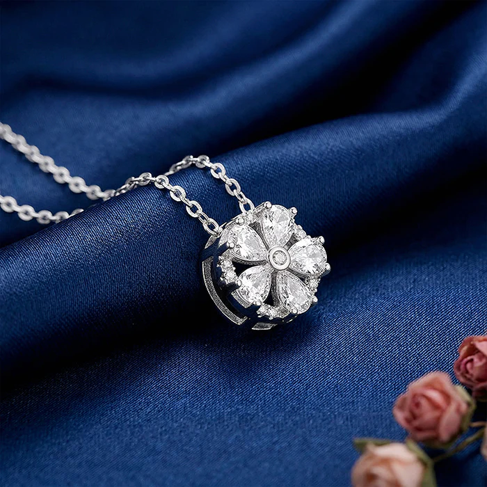Silver Pure Orbit Pendant with Link Chain - Image 2