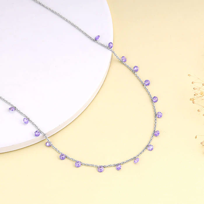 Silver Purple Fantasy Necklace - Image 2