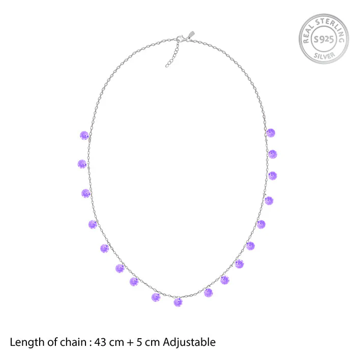 Silver Purple Fantasy Necklace - Image 4
