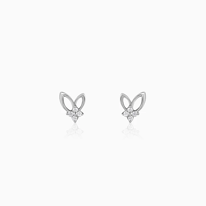 Silver Rabbit Stud Earrings
