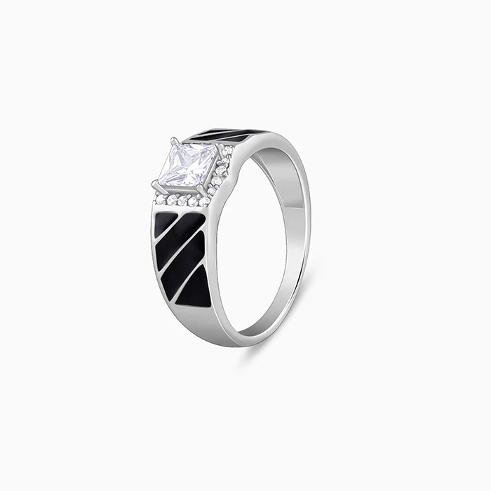 Silver Regal Spark Ring For Him - Image 4