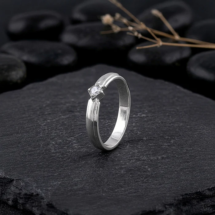 Silver Rhombus Ring For Him (Size 20) - Image 2