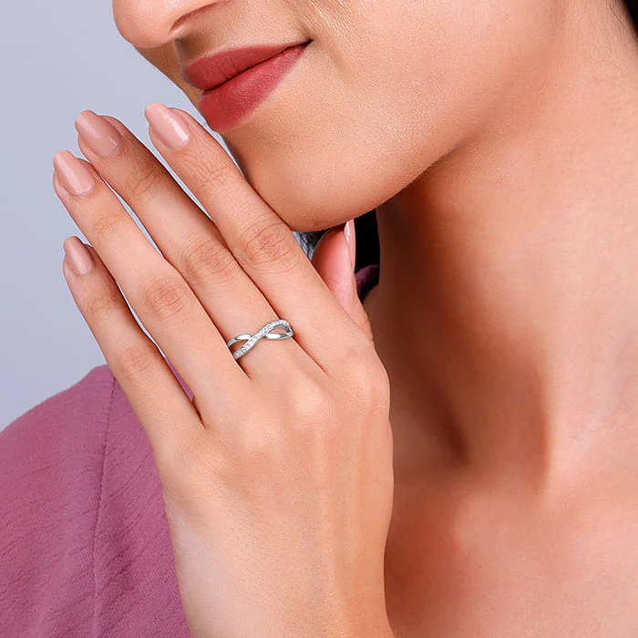 Silver Ripple Ring - Image 3