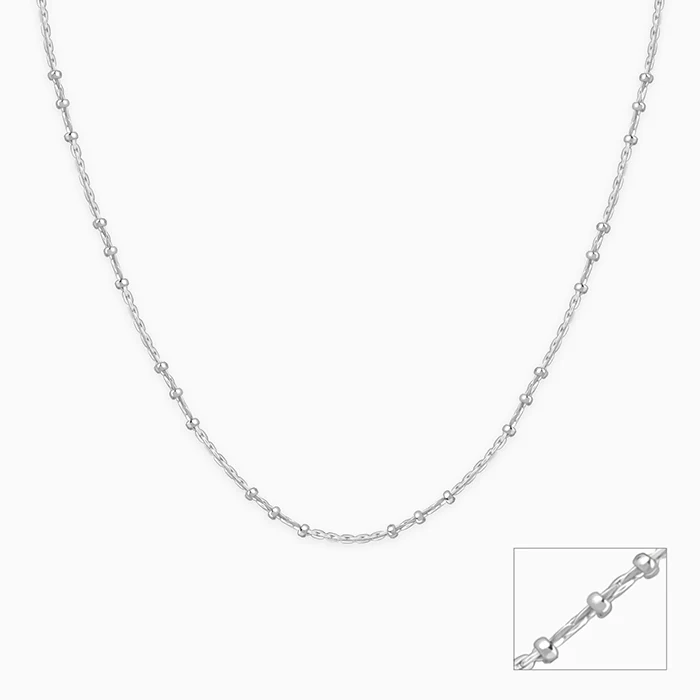 Silver Beaded Rope Chain