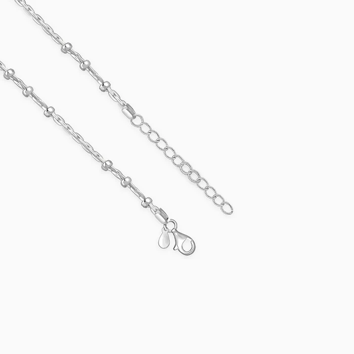 Silver Beaded Rope Chain - Image 4