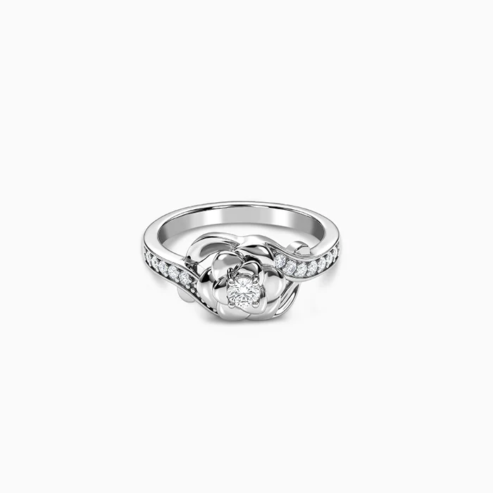 Silver Roseglow Ring