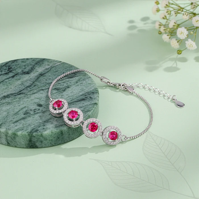 Silver Rouge Orbit Bracelet - Image 2