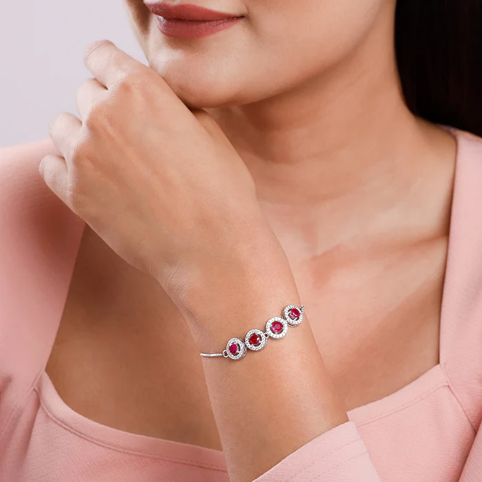 Silver Rouge Orbit Bracelet - Image 3
