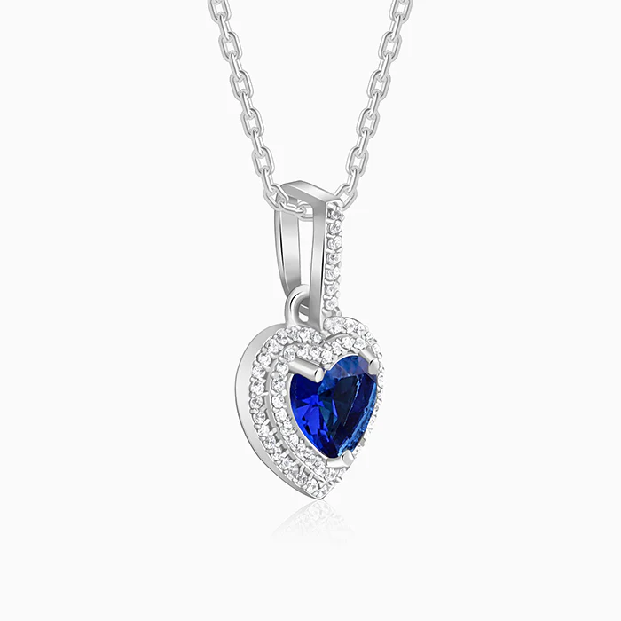 Silver Royal Heart Pendant With Link Chain - Image 4