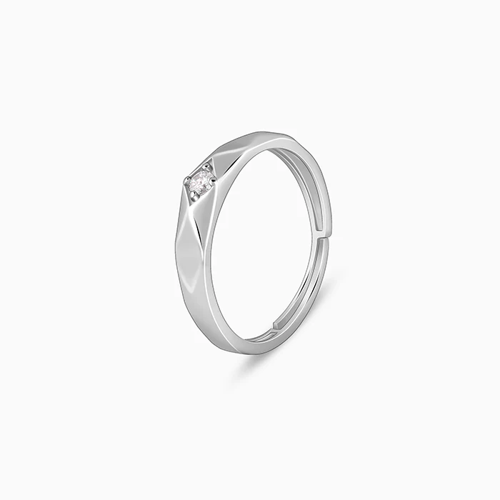 Silver Rugged Ring For Him - Image 5