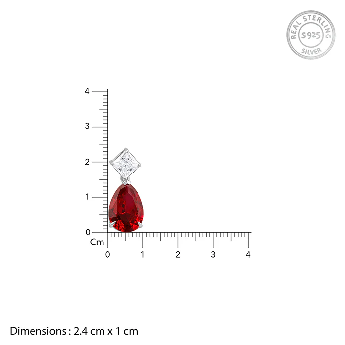 Silver Scarlet Drop Pendant With Link Chain - Image 5
