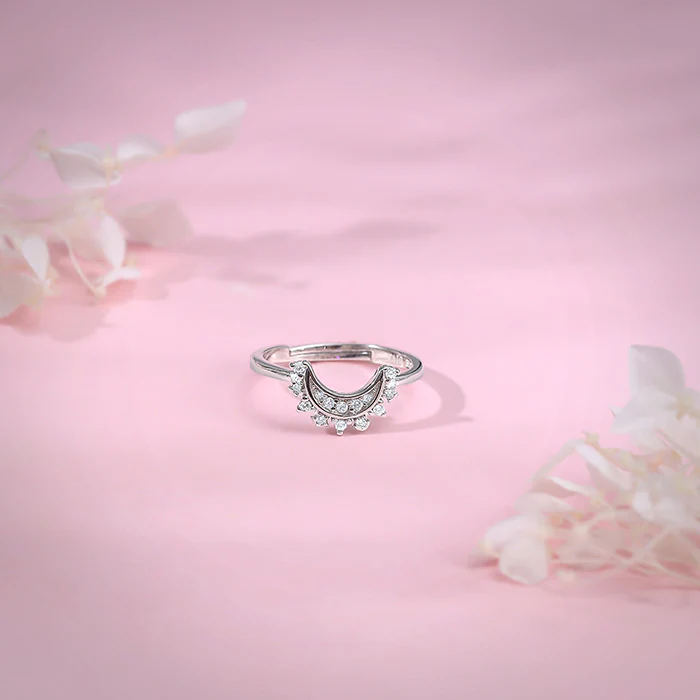 Silver See The Moon Ring - Image 2