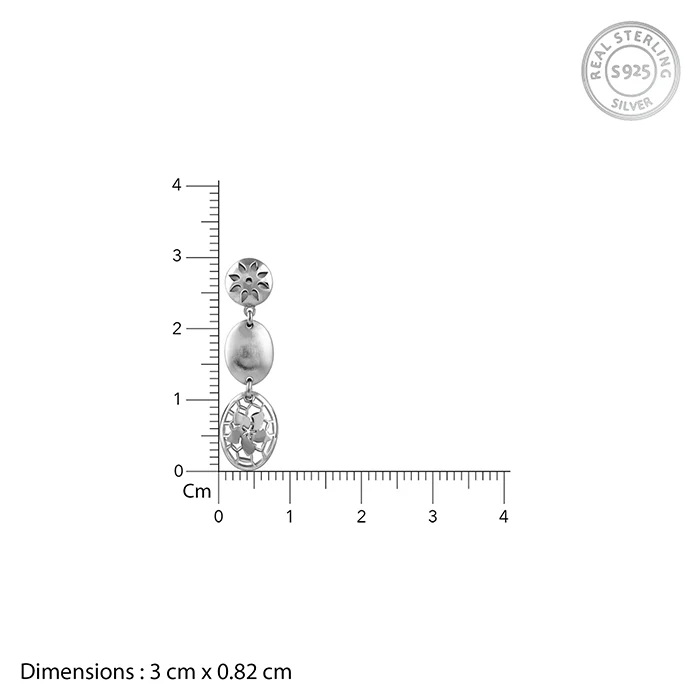 Silver Serena Drop Earrings - Image 4