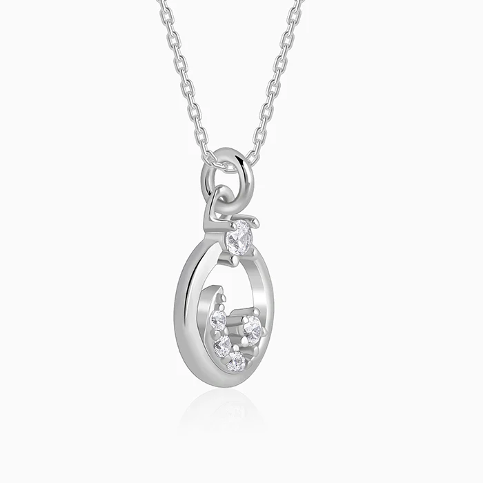 Silver Shining Moon Pendant with Link Chain - Image 4