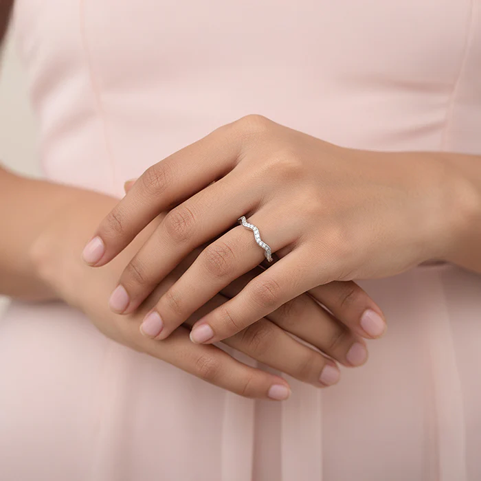 Silver Shinning Wave Ring - Image 3
