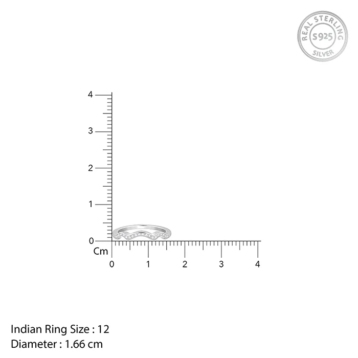 Silver Shinning Wave Ring - Image 5