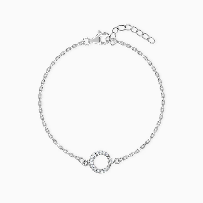 Silver Shiny Halo Kids Bracelet