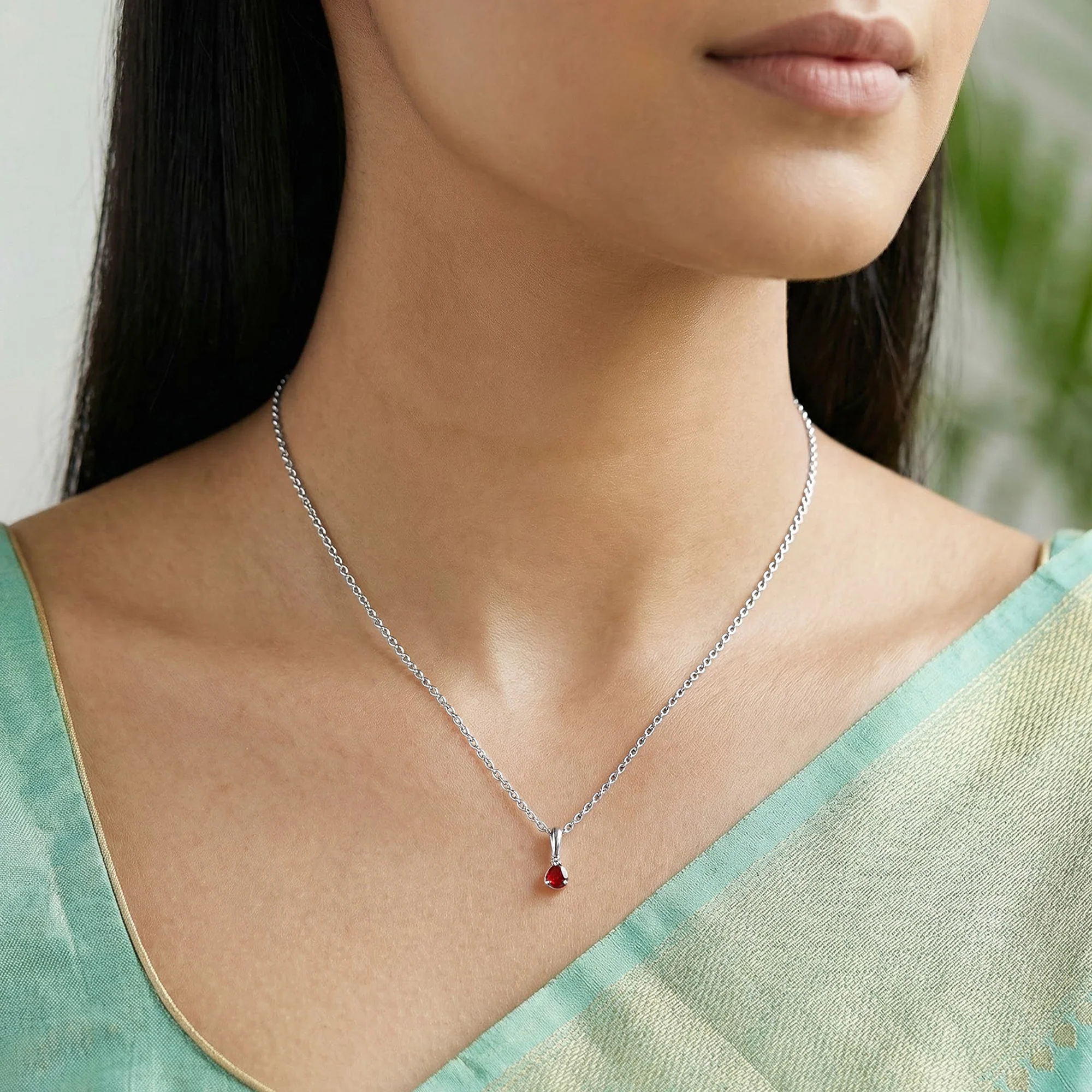 Silver Siddhidatri Pendant With Link Chain - Image 3