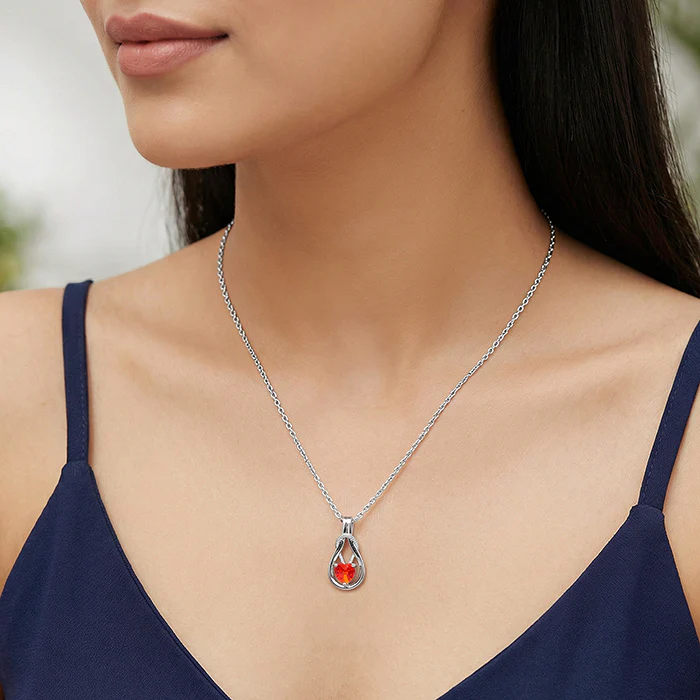 Silver Silent Vows Pendant With Link Chain - Image 3