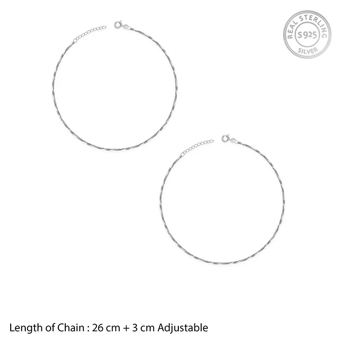 Silver Silk Anklet - Image 4