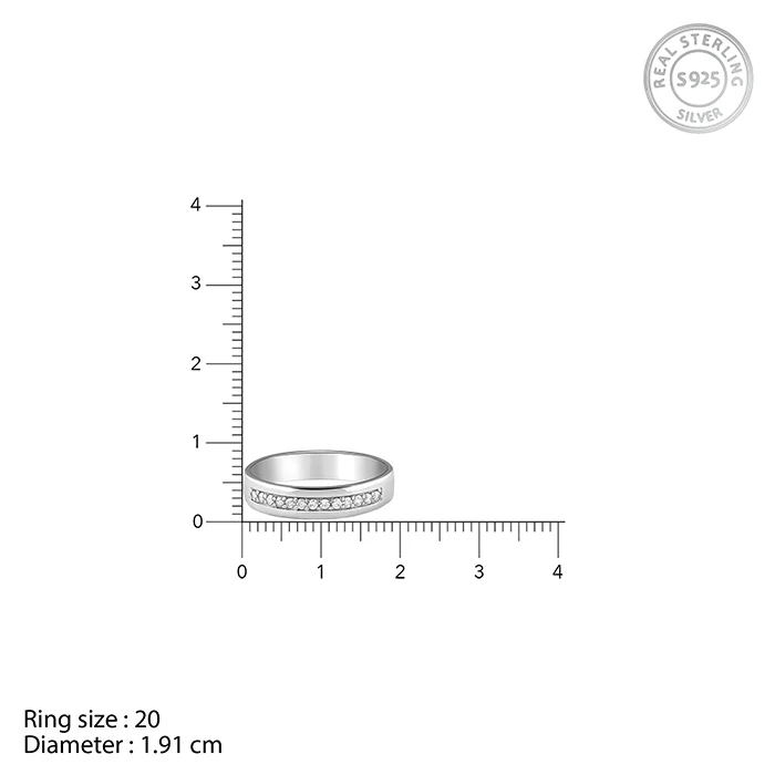 Silver Simple Serenity Men's Ring - Image 7