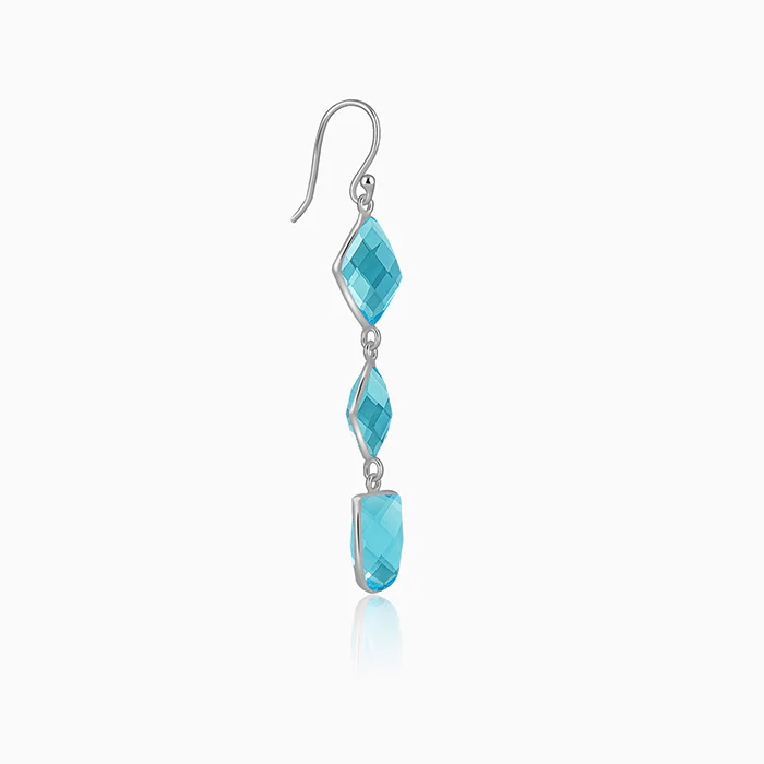 Silver Sky Drop Dangler Earrings - Image 4