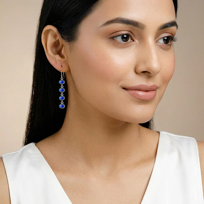 Silver Sky Glow Dangler Earrings - Image 3