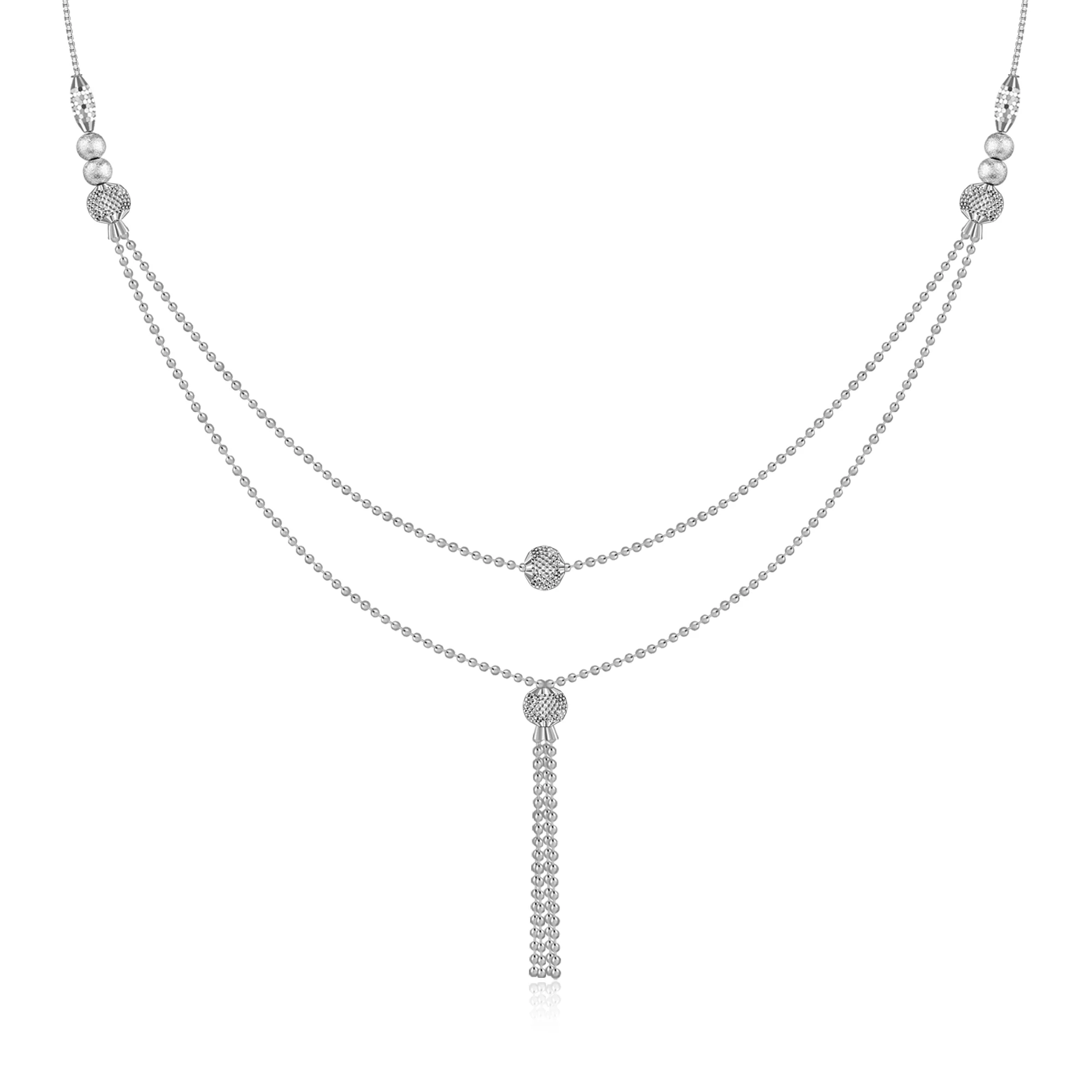 Silver Slow Dance Layered Necklace - Image 3
