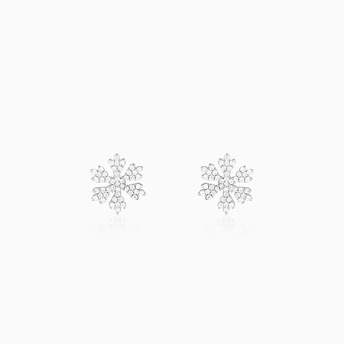 Silver Snowflake Earrings
