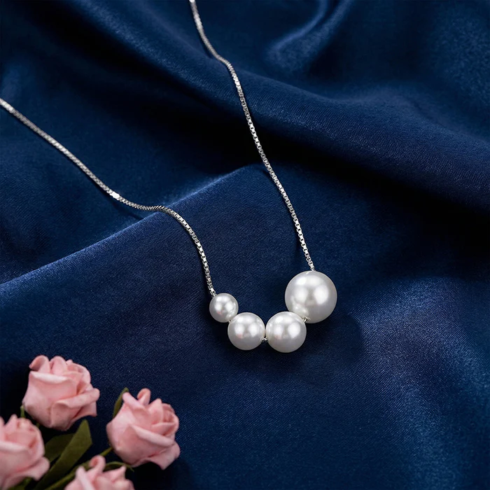 Silver South Sea Pearls Necklace - Image 2